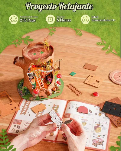 Vista 4 de Rolife Tree House DIY Kit de casa de muñecas en miniatura regalo para adultos
