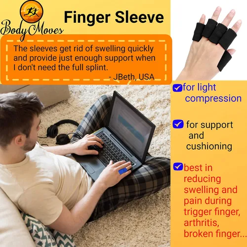 Vista 4 de BodyMoves - Férulas para dedos fracturados o para la rehabilitación posquirúrgicas y protectores para aliviar síntomas de artritis y dedos