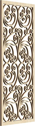 Vista 73 de 9 3/8"W x 24 3/8"H x 1/4"T Marilla Decorativos Paneles de Pared de Madera Calado, Abedul