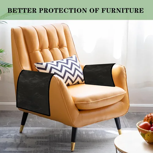 Vista 2 de Ntomtuex Funda de piel sintética para reposabrazos de sofá, funda impermeable para reposabrazos de sofá, silla reclinable, protectores de brazo