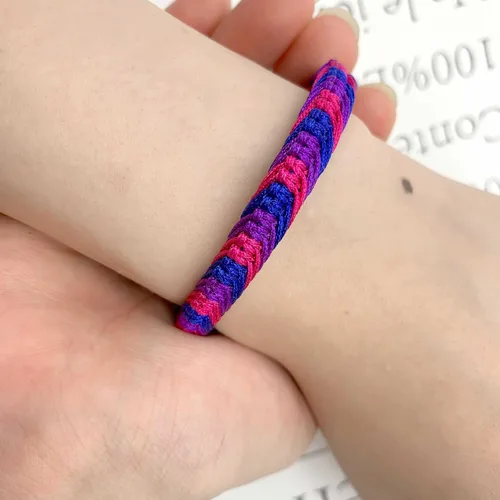 Vista 7 de LAMIBEE Pulsera tibetana con diseño de pansexualidad bisexual LGBT Proud Love Brazaletes de cuerda de amuleto y bohemio para mujeres y hombres