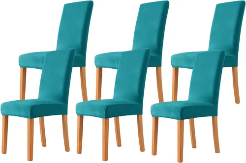 Vista 23 de Velvet Chair Covers Beige Gray, Stretch Dining Room Chair Covers 2 Pack, Super Fit Dining Chairs Slipcovers Spandex Washable Kitchen Parson Chair