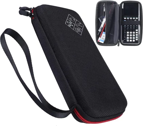 Vista 9 de estuche duro de EVA para guardar y transportar calculadora gráfica de Texas Instruments y otros elementos TI-84 / 83 / Plus CE, estuche de viaje