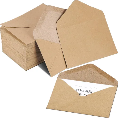 Vista 7 de Outus 400 sobres de papel kraft marrón de 4 x 2.76 pulgadas para tarjetas
