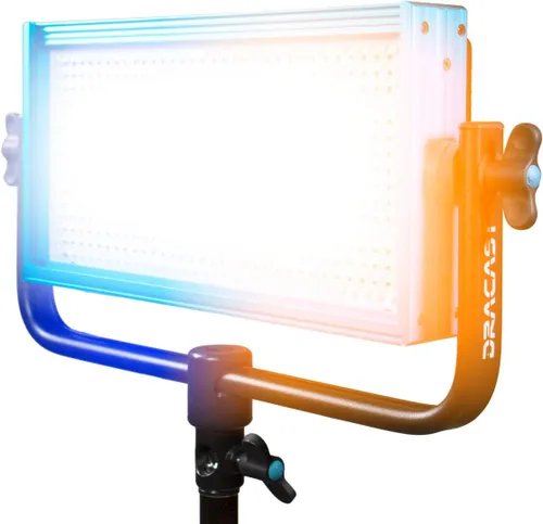 Vista 2 de Dracast Pro Series LED500 - Luz de video LED bicolor de 3200K - 5600K Regulable 0% - 100% CRI y TLCI 96+ Placa de batería de montaje en V