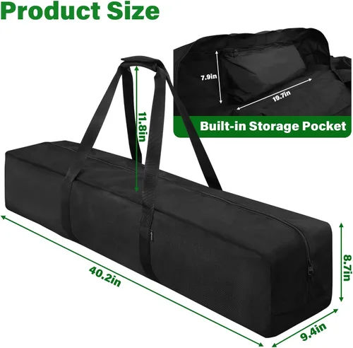 Vista 2 de Cosmos Juego de croquet de 40 pulgadas, bolsa de transporte de mazo de croquet, organizador de bates de portería para sostener 6 jugadores, bolsa
