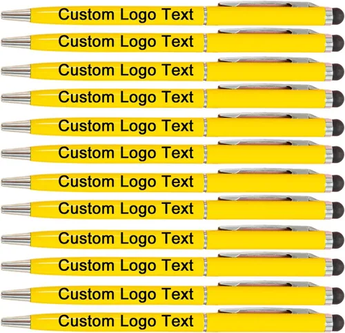 Vista 7 de Bolígrafos personalizados con nombre, icono, logotipo, texto, bolígrafo personalizado con lápiz capacitivo para iglesia de negocios, 100