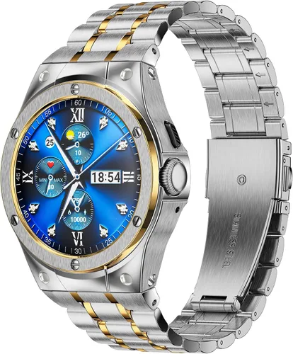Vista 18 de SUPLINK Stainless Steel Case and Bands Compatible with Google Pixel Watch 1/2/ 3 Band 41mm Men, Metal Strap Protective Bumper for Pixel Watch 3 45mm