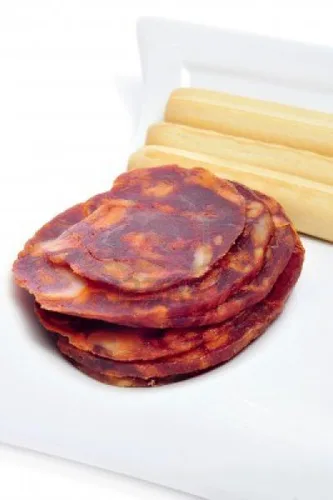 Vista 2 de Chorizo Ibérico de Fermín (paquete de 3 x 2 onzas) + Queso Manchego 8 Oz