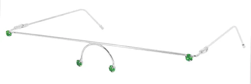 Vista 23 de Naimo Gafas de sol cristalinas brillantes de la mitad del marco de las gafas de sol del Rhinestone Marco de oro con diamantes de imitación