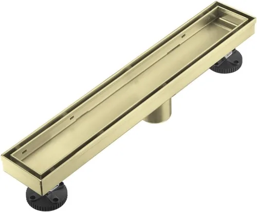 Vista 8 de AVSIILE Desagüe Lineal para Piso de Ducha, Oro Cepillado 12 Pulgadas Acero Inoxidable 304 Kit de Desagües de Baño, Desagüe de Zanja Rectangular