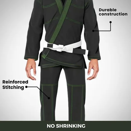 Vista 5 de Rightpunch Ultimate Brazilian Jiu Jitsu Gi preencogido Unisex Bjj Gi ligero 450 GSM tela de algodón