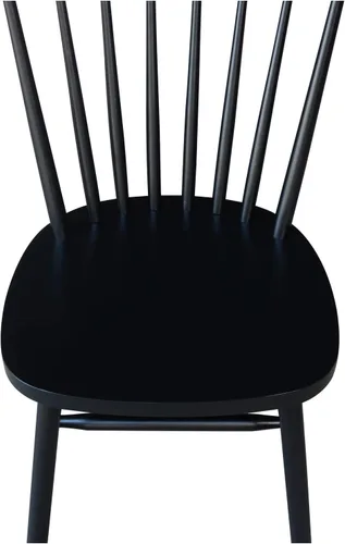 Vista 10 de International Concepts Silla Copenhagen con patas lisas, color negro