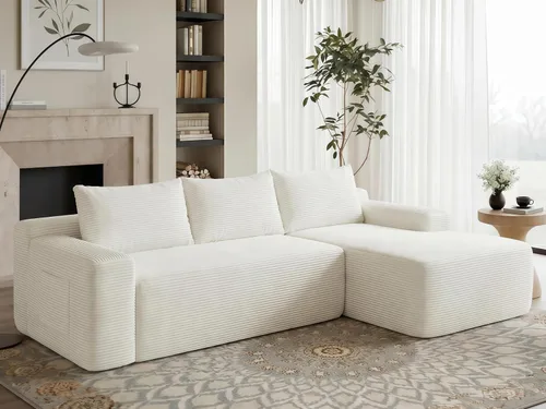 Vista 8 de THSUPER Sofás seccionales sin hueso de pana de 134 pulgadas en forma de U de gran tamaño para sala de estar con diván doble, cómodo sofá de asiento