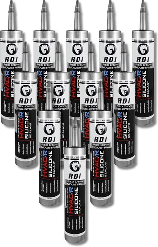 Vista 7 de Red Devil 089650 sellador de silicona para temperaturas extremas HVAC/R, 280 ml, aluminio, 1 paquete, fabricado en EE. UU