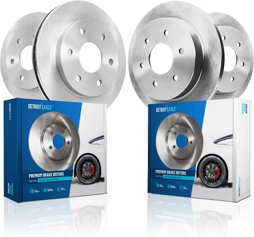 Vista 95 de Detroit Axle - Rotores de freno para Jeep Compass 2015-2022 Renegade 2016-2022 Fiat 500X 2016-2022, 2018, 2019, 2020, 2021. Reemplazo de rotores