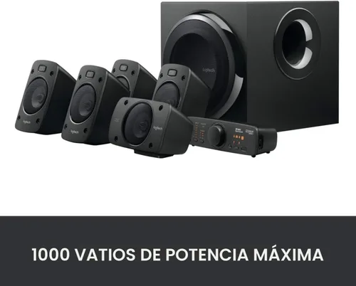 Vista 5 de Sistema de altavoces de sonido envolvente Logitech Z906 5.1 - Certificado THX, Dolby Digital y DTS Digital - Negro