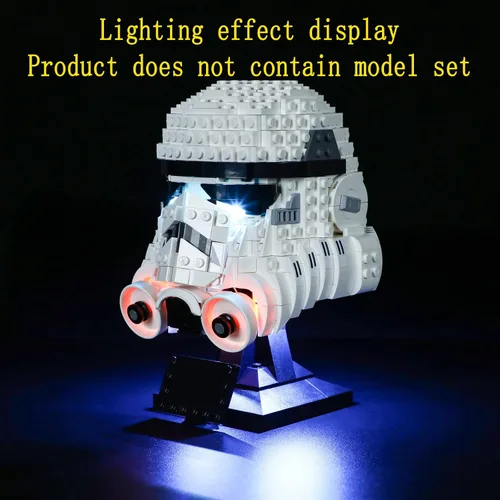 Vista 4 de GEAMENT Kit de luz LED compatible con casco Lego Stormtrooper - Juego de iluminación para modelo de construcción 75276