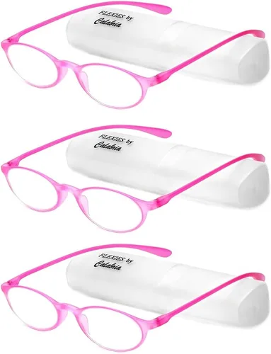 Vista 20 de Calabria 719 Flexie Gafas de Lectura Flexibles Ovaladas para Hombres y Mujeres Elegantes Plegables Lectores Ligeros Montura TR 90 Gafas Duraderas