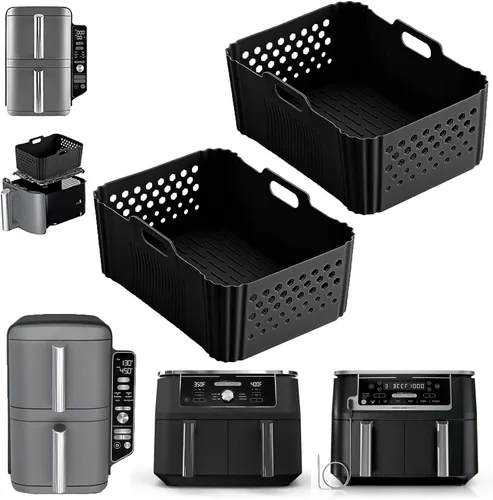Vista 9 de LYHOLKEER Forros de silicona para freidora de aire Chefman de 6 cuartos de galón, Instant Pot Vortex Plus 6QT XL, 1 cesta cuadrada de silicona