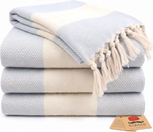 Vista 49 de Bazaar Anatolia Toallas de mano – Juego de 4 39 x 19 pulgadas – Toalla de mano turca a rayas para baño, 100% algodón, cocina, cara, cabello, té