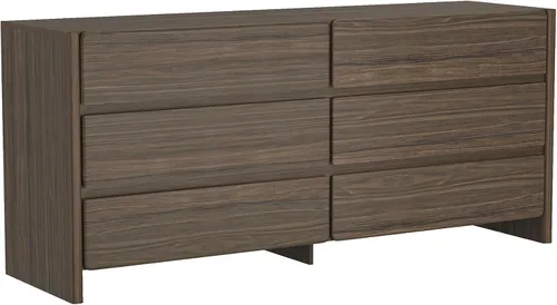 Vista 7 de Manhattan Comfort Linda - Cómoda moderna doble ancha para dormitorio con 6 cajones de almacenamiento, armario de madera de 72 pulgadas de largo