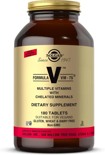 Vista 9 de Solgar Fórmula VM-75, 90 tabletas – Multivitamínico con minerales quelados – Vitamina A, B6, B12, C, D, E – Biotina, magnesio, calcio, hierro, zinc