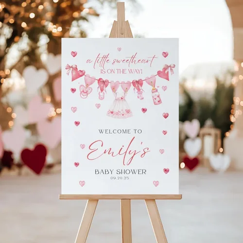 Vista 25 de Personalized Baby Shower Welcome Sign, Red Ladybug Baby Shower Welcome Sign, 12" X 18" (Small), 27" (Medium), 36" (Large), Plastic, Modern, Pole