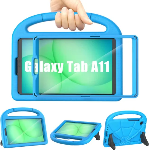 Vista 12 de Funda infantil para Samsung Galaxy Tab A11 /A9 de 8.7 pulgadas versión 2025/2023, ligera, a prueba de golpes, apta para niños, con protector