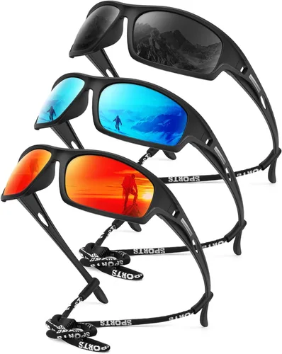 Vista 34 de KALIYADI 4 Pack Polarized Sunglasses-Men Sports Sun-glasses: Mens Sunglasses UV Protection for Fishing Driving Cycling