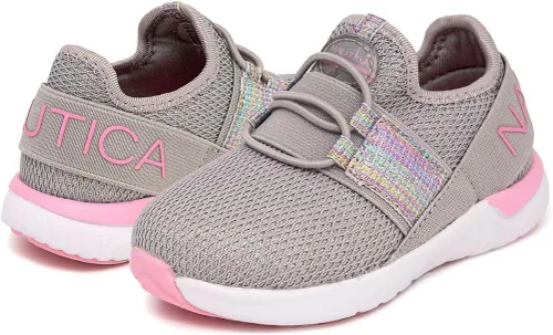 Vista 6 de Nautica Tenis deportivos para niños, tenis ligeros para correr y correr para niños y niñas, niños pequeños y grandes