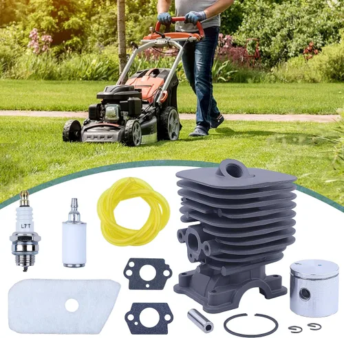 Vista 6 de 1.378 in cilindro pistón aire combustible filtro línea kit de junta para Husqvarna 128C 128CD 128L 128LD Trimmer 545008082