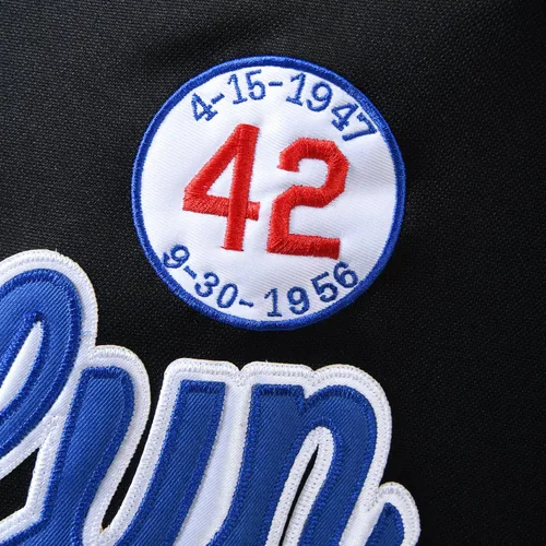 Vista 5 de PXJWXH Camiseta de béisbol negra de la leyenda #42 para hombre, con botones, estilo retro de los años 90, camisetas de hip hop cosidas S-3XL