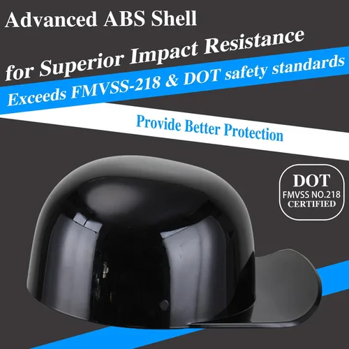 Vista 2 de Baseball Motorcycle Helmet - DOT Approved Open Face Helmet for Men Women Baseball Cap Helmet for Bike, Cruiser, Chopper, Moped, Scooter