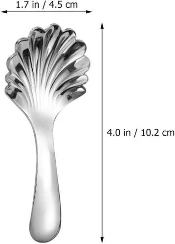 Vista 2 de MAGICLULU Paquete de 2 cucharaditas de acero inoxidable, cucharas pequeñas de mango corto para café, revolver, postre, uso en cocina, 4.02 x 1.77 x
