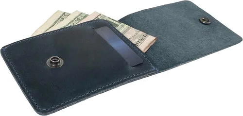 Vista 10 de Hide & Drink, Cartera vertical con bolsillo frontal con ranura para tarjetas, almacenamiento compacto para billetes, tarjetero, cuero de grano