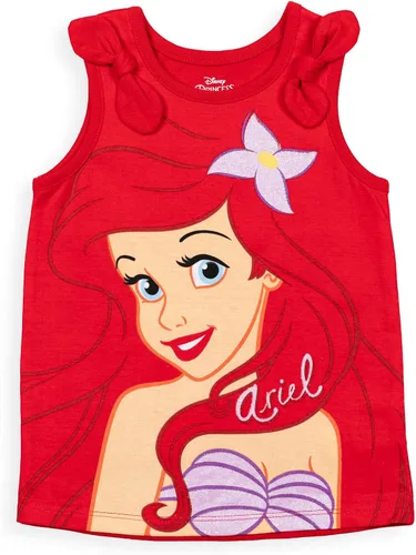 Vista 3 de Disney Princess Ariel Moana Jasmine Rapunzel Belle - Camiseta gráfica y pantalones cortos para niñas de bebé a niño pequeño