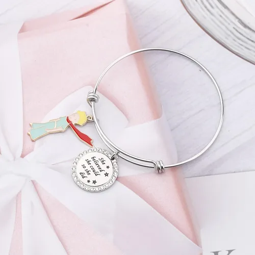 Vista 5 de The Little Prince Jewelry She Believe She Could So She Did - Pulsera inspirada en el príncipe y su planeta, regalos de películas de televisión