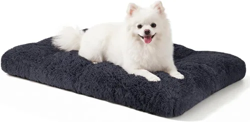 Vista 19 de JOEJOY - Almohadilla para cama para perro, cama de lujo lavable para perros, almohadilla suave antideslizante para perros pequeños, 23 x 18 Beige
