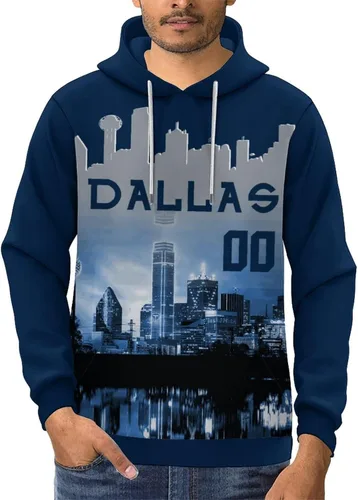Vista 40 de Custom Football Hoodies City Night Skyline Personalized Sweatshirt Name Number Fan Gift Pullover for Men Women Youth