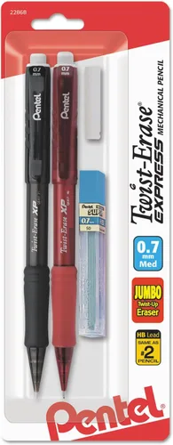 Vista 3 de Pentel Lápiz mecánico Twist-Erase EXPRESS, 0.028 in, barriles de moda surtidos (QE417FLZBP4)