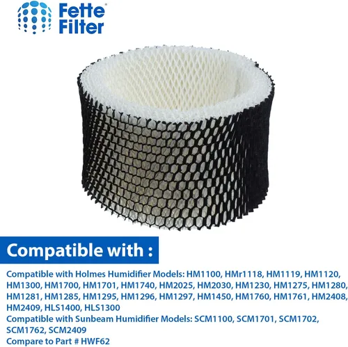 Vista 4 de Fette Filter -2 filtros humidificadores compatibles con Holmes & Sunbeam humidificador filtro A, HWF62 HWF62CS HWF62D (paquete de 2)