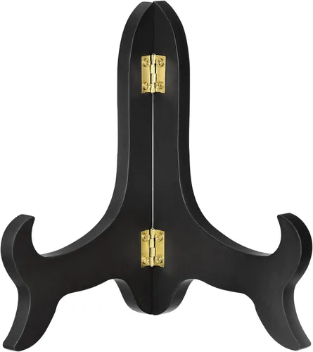 Vista 17 de uxcell Soporte de placa de caballete de 5", soporte de exhibición plegable de madera negro para marco de imagen decorativo