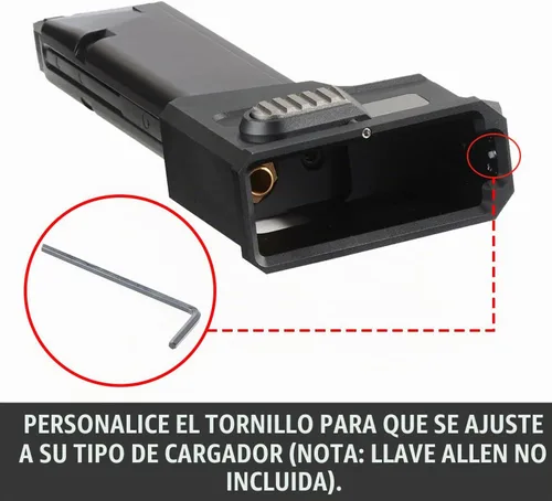 Vista 5 de Lancer Tactical HPA AEG M4 Cargador de Airsoft para Pistolas TM HICAPA de Airsoft Negro