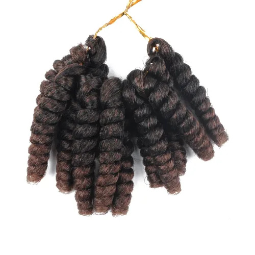 Vista 18 de Saniay - 3 paquetes de trenzas de ganchillo cortas trenzadas de ganchillo con espiral, rizos con espiral jamaicana, 20 mechones por paquete