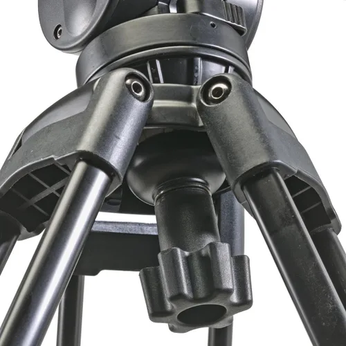 Vista 9 de 3Pod V3AH - Trípode de video de aluminio de 3 secciones para cámara, trípode profesional para cámara con cabezal fluido de 2 vías, esparcidor