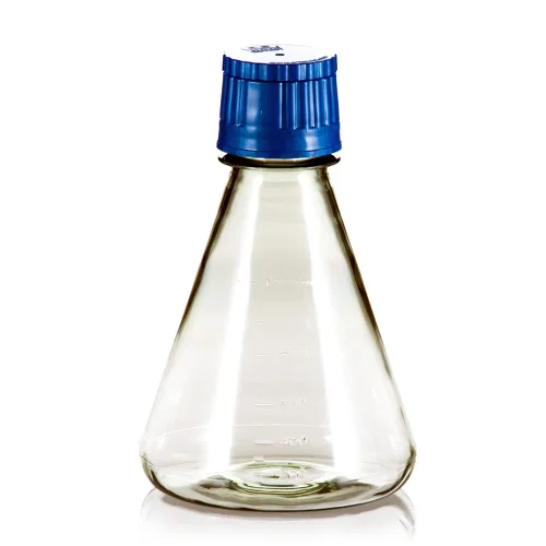 Vista 7 de Frasco de cultivo Erlenmeyer PC autoclavable, 4.2 fl oz, base plana, estéril, 24/bandeja
