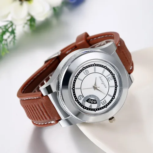Vista 2 de JewelryWe Reloj de pulsera de cuarzo para hombre, con carga USB, resistente al viento, para el día de San Valentín