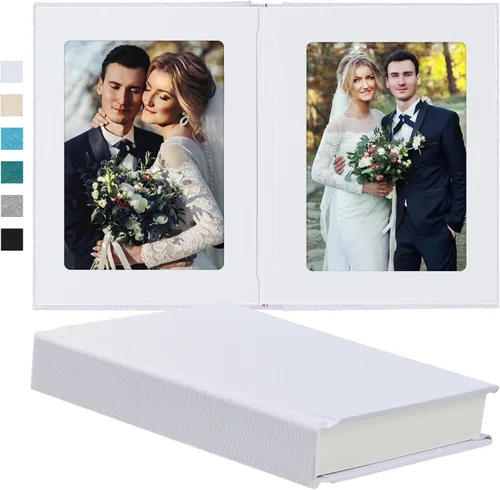 Vista 11 de Pssoss Álbum de Fotos 5x7 con Espacio para Escribir Cubierta de Lino Libro de Álbum de Fotos 5x7 Contiene 20 Fotos Ideal para Álbum Temático de Boda