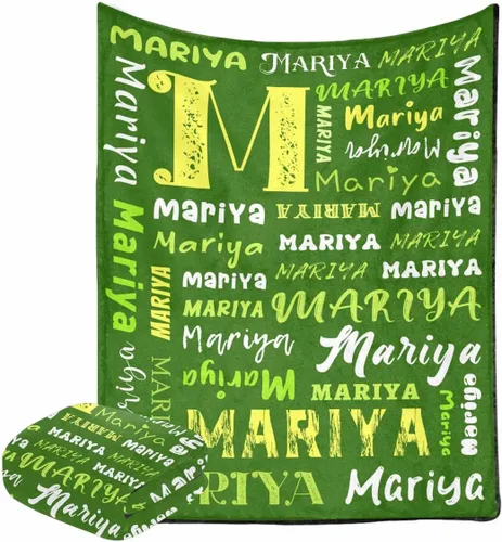 Vista 28 de M YESCUSTOM Mantas de bebé personalizadas, manta de bebé personalizada con texto y nombre para niños y niñas, manta azul, regalo para cumpleaños